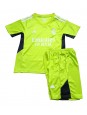 Real Madrid Brankářské Domácí dres pro děti 2023-24 Krátký Rukáv (+ trenýrky)